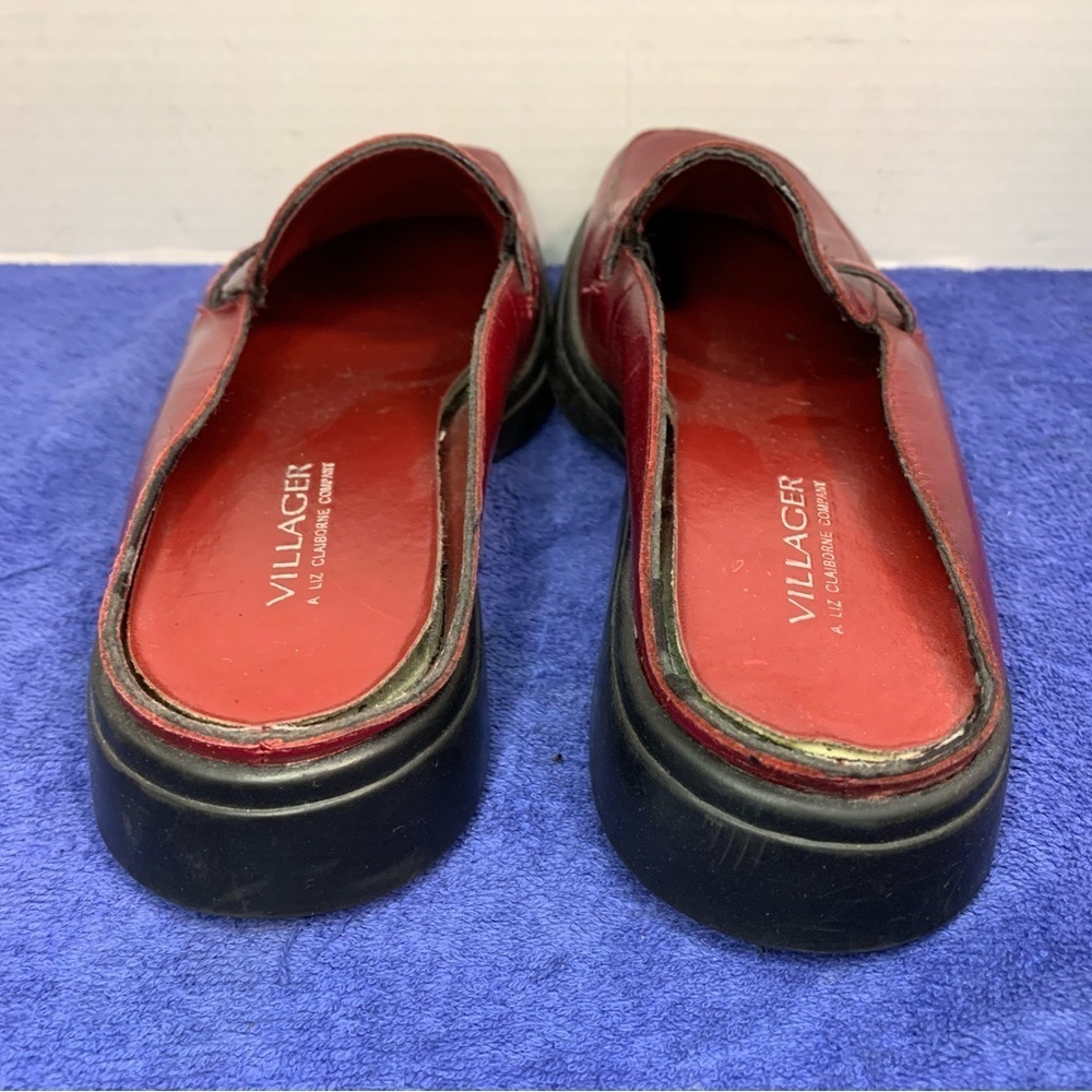 Red Leather Villager Ross Liz Claiborne Loafer Slip-On Shoes Women’s Size 6M 6 M - Picture 6 of 6
